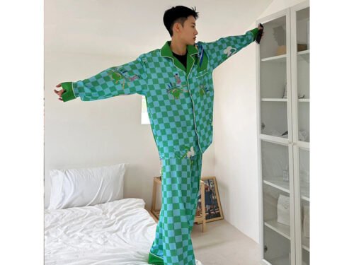 Men's French Haute Couture Tessellated Party Pajamas